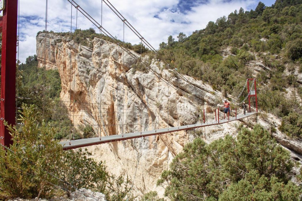 Puente colgante del congosto de Montebei